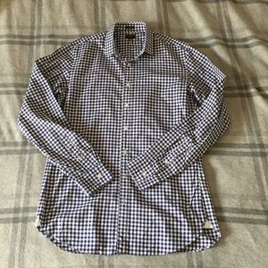 J. Crew Men's LT Navy Gingham Plaid Shirt
